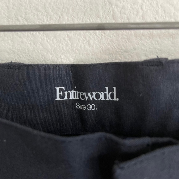 Entireworld. Navy Pleated Trousers - Picture 4 of 7